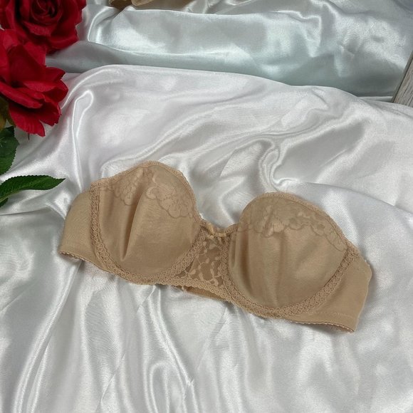 Vintage Union Made Maidenform Nude Strapless Bra - Picture 1 of 8